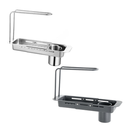 Retractable Kitchen Sink Draining Rack Water Filter Basket Storage Shelf Home
