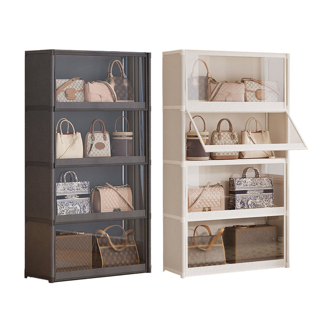 Dustproof Storage Cabinet with Clear Doors Large Capacity for Home Office Use