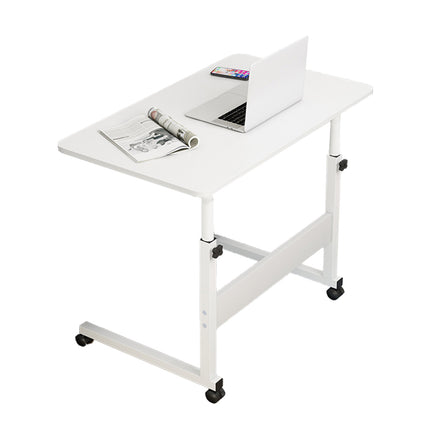 Adjustable Bedside Table with Wheels Laptop Desk Overbed Table