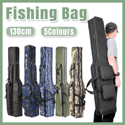 130cm Big Belly Fishing Tackle Bag Rod Storage Carry Case Outdoor Fishing Bag