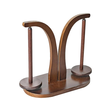Wooden Rotating Yarn Holder Stand Bobbin Wool Dispenser for Knitting Crochet