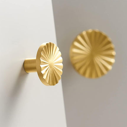 Sunflower Cabinet Handle Single Hole Gold Drawer Pull for Wardrobe Closet Door