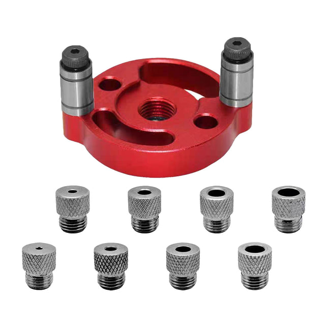 9pcs Center Hole Drill Guide Set Vertical Positioner DIY Round Woodworking Tool