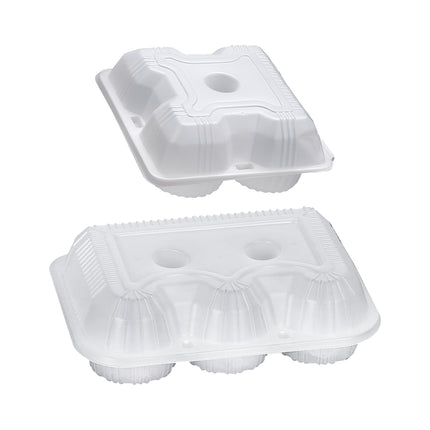 100PCS Disposable Food-Container 4/6 Grids Easy to Stack for Takeaway Box Meal