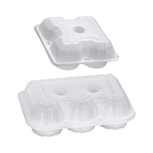 100PCS Disposable Food-Container 4/6 Grids Easy to Stack for Takeaway Box Meal