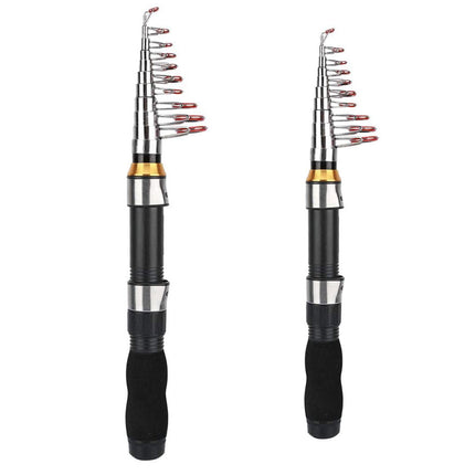 Portable Mini Fishing Rod Fishing Gear Compact Travel Rods for Outdoor Sports