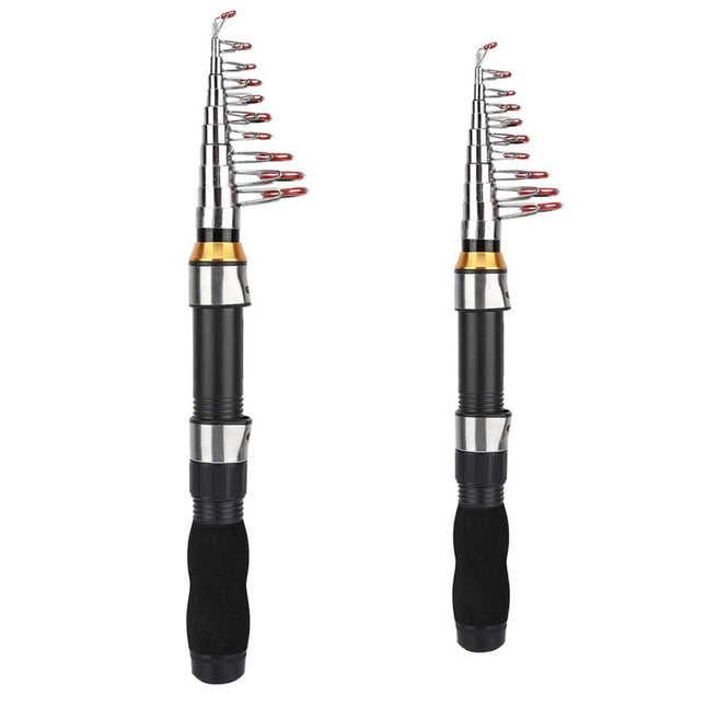 Portable Mini Fishing Rod Fishing Gear Compact Travel Rods for Outdoor Sports