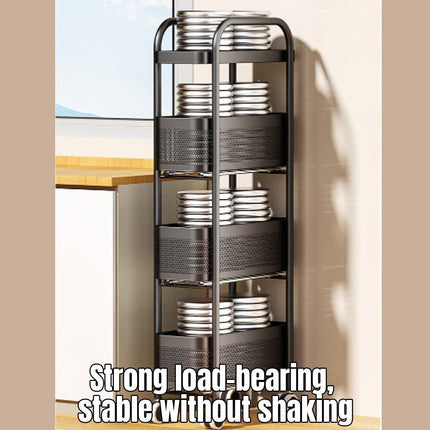 Multi Shelf Bathroom Storage Trolley Organizer with Pull Out Drawer Unit Stand
