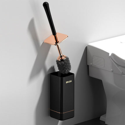 Wall Mounted Toilet Brush Holder Set Bathroom Cleaning Brush for Home Restroom