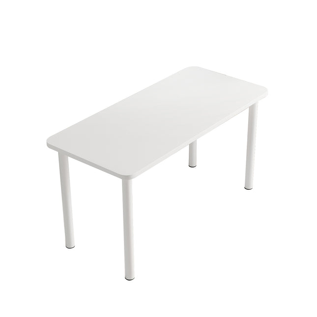Compact Computer Desk White Study Table Home Office Workstation 100x60cm