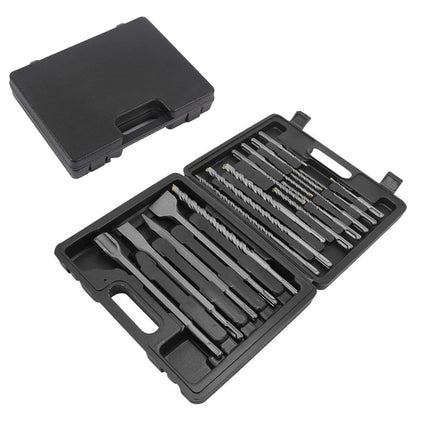 17PCS Round Shank Impact Hammer Drill Bits Durable Concrete Brick Stone Drilling