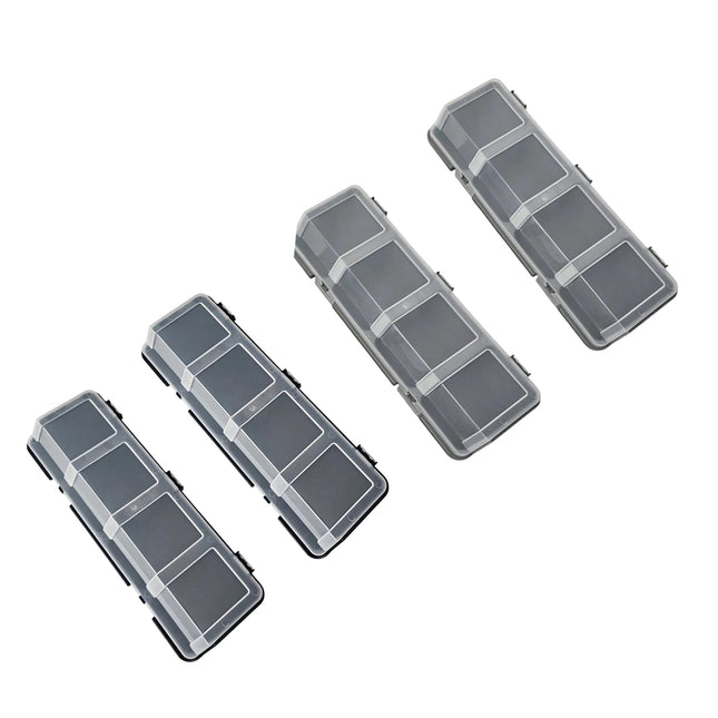 4-Grid Parts Storage Box Plastic Electronic Hardware Accessory Case with Lid ﻿