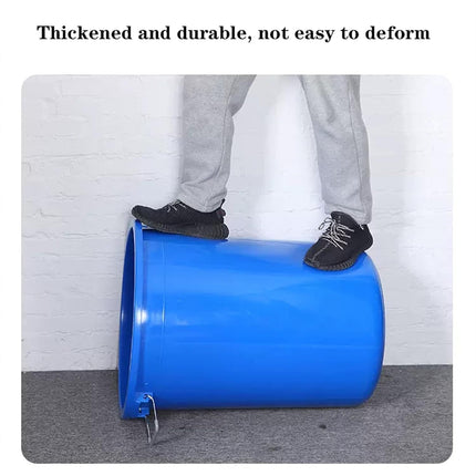 Large Round Plastic Utility Bucket with Lid Heavy Duty Garden Cleaning
