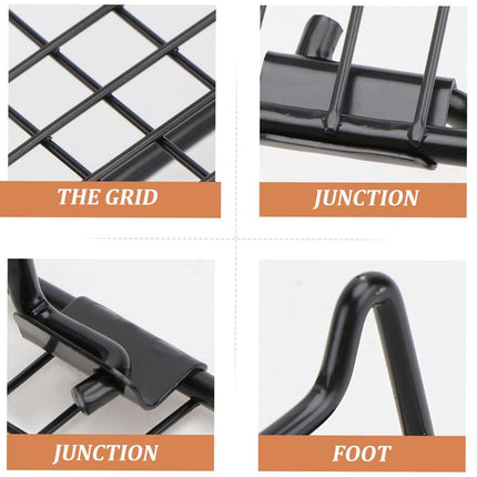 Collapsible Black Mesh Cake Cooling Rack Foldable Baking Tray for Kitchen Use
