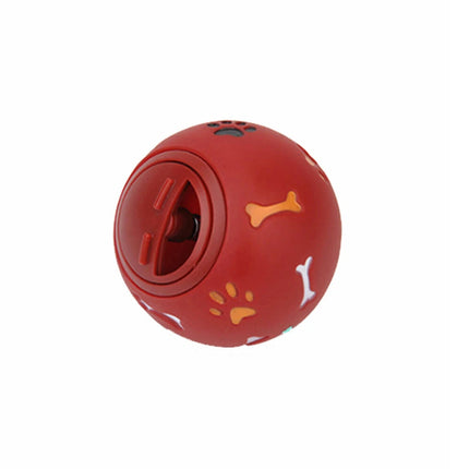 7.5cm Dog Pet Fun Tough-Treat Ball Tumbler Mental Food Dispenser Feeder Puzzle Toy