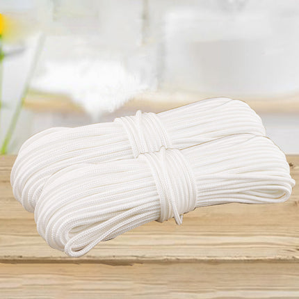 White Braided Rope Nylon Core Spun Rope Wear Resistant Binding Umbrella Rope