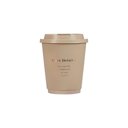 50PCS Coffee Paper Cups with Lids 330/380/500ml Disposable Takeaway Hot Drink