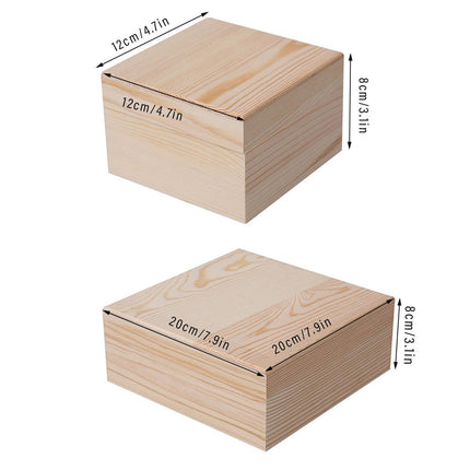 10pcs Wooden Gift Box for Jewelry Packaging Crafts Wedding Birthday Gift Storage