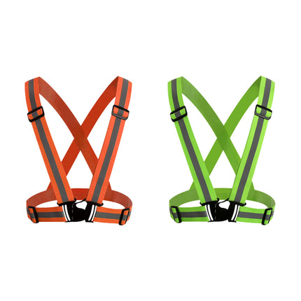 Reflective Shoulder Straps Safety High Visibility Vest for Night Running Cycling