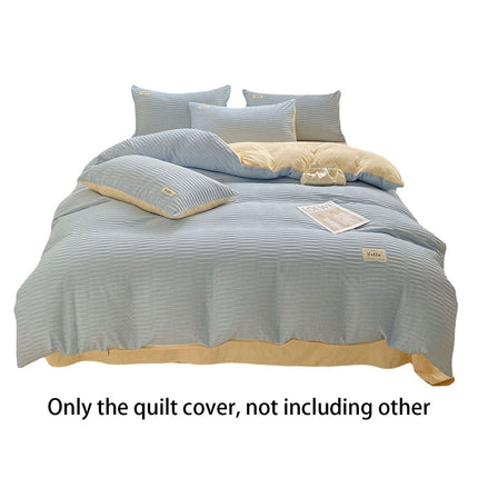 Super Soft Solid Colour Duvet Cover Simple Elegant Bedding Comforter Quilt Case
