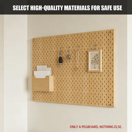 Wall Mounted Pegboard Storage Rack No Drill Organizer Tool Shelf Home Office