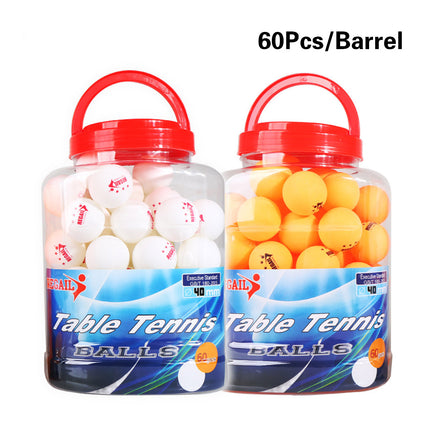 60Pcs Bucket High Bounce Durable Table Tennis Balls Training Comp Table Tennis