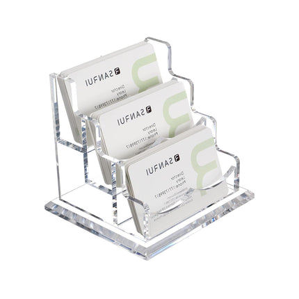 Acrylic Business Card Holder Desk Name Card Display Stand for Office Desk