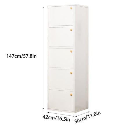 Entryway Narrow Shoe Cabinet Space Saving Hallway Organizer For Front Door