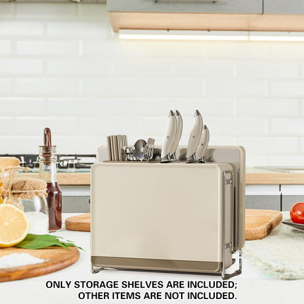 Draining Countertop Knife Cutlery Storage Rack for Kitchen Utensils Space Saving