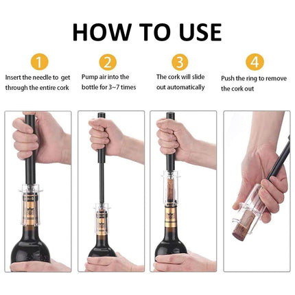 4PCS Wine Bottle Opener Set for Home Bar Kitchen Wine Lovers Birthday Gift