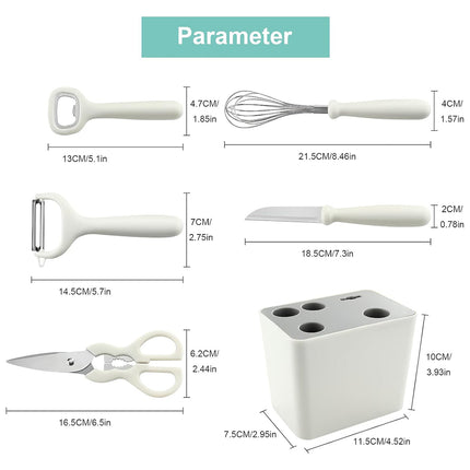 6PCS Kitchen Tool Set Stainless Steel Durable Safe for Home Kitchen Cooking