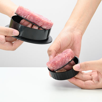 Manual Hamburger Press Round Meat Patty Mould Non Stick BBQ with 100 Wax Discs