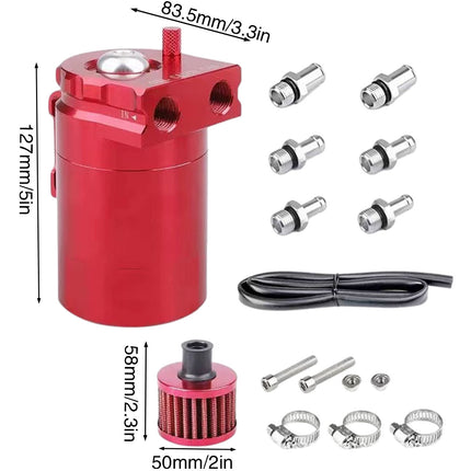 Oil Catch Can Tank with Breather Filter Car Modification Waste Oil Recovery Pot