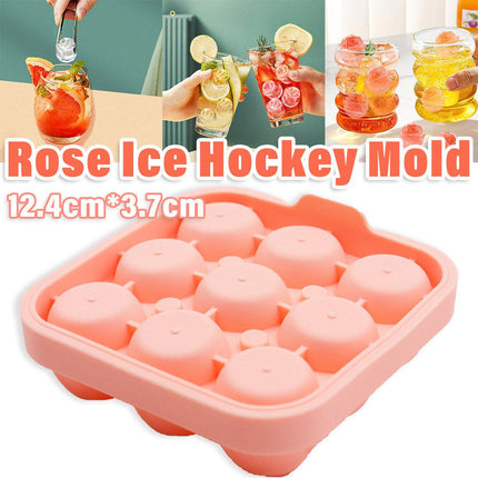 Rose Silicone Ice Ball Mould Box Ice Compartment Tray for Home Bar Drink Making