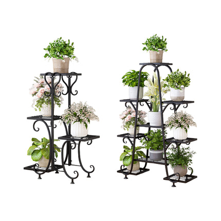 Multi Tier Plant Stand Metal Rack Indoor Outdoor Balcony Garden Shelf