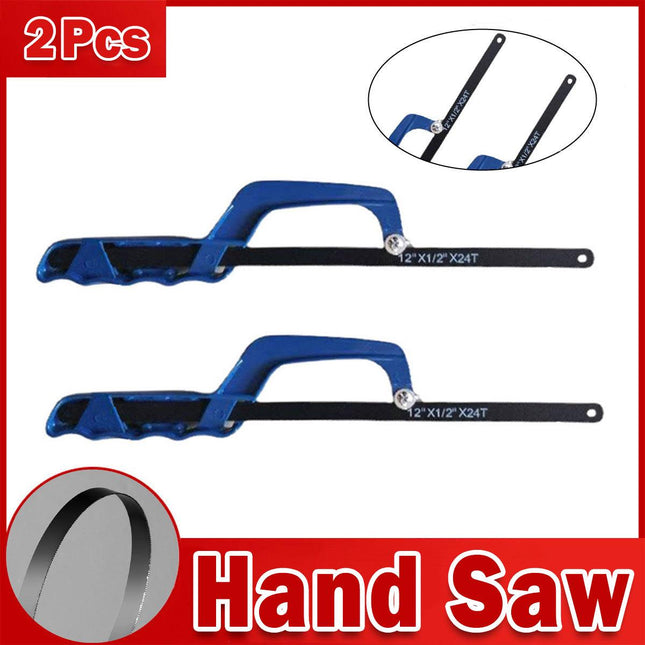 Aluminum Alloy Mini Hand Saw for Woodworking Household Hacksaw Frame with Blade