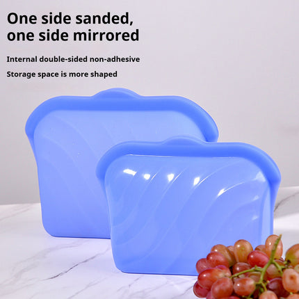 2PCS Food Grade Silicone Storage Bags Reusable Leakproof Seal Fresh Keeper