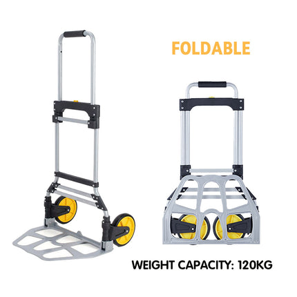 Folding Hand Truck Dolly 2 Wheel Aluminium Portable Cart Luggage Moving Trolley