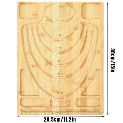 Wooden Beading Board DIY Bracelet Anklet String Design Bead Decoration Plate