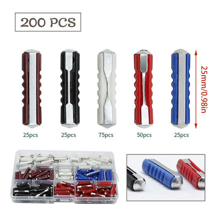 200PCS Automotive Torpedo Fuse Set Boxed for Vehicle Auto Electrical Protection
