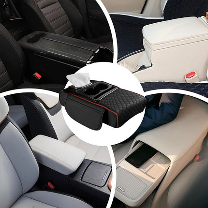 Car Armrest Pad Central Console Storage Box Lift Cushion Rest Support Organizer