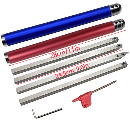 8PCS Wood Lathe Turning Tool Set High Speed Steel For Woodworking Craft Durable