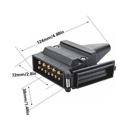 12 Pin Trailer Plug Heavy Duty Weatherproof for Caravan Truck Boat Tow Vehicle