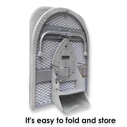 Foldable Ironing Board Wall Mount Compact Laundry Press Stand with Iron Holder