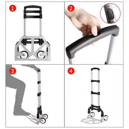 Folding Hand Trolley Cart Heavy Duty Utility Truck Portable Pull Wagon Trailer