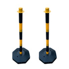 2PCS Safety Delineator Post 82cm Sand-Fillable Base 2 Colours for Crowd Control