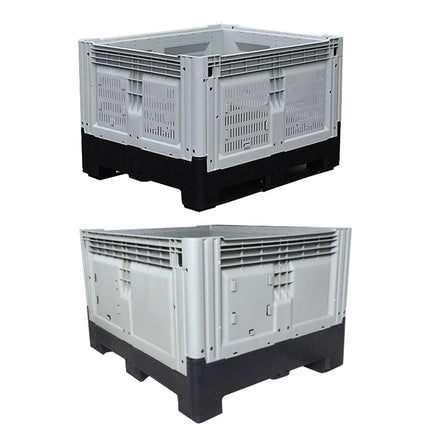 Foldable HDPE Logistics Storage Crate Stackable Forklift Pallet Box