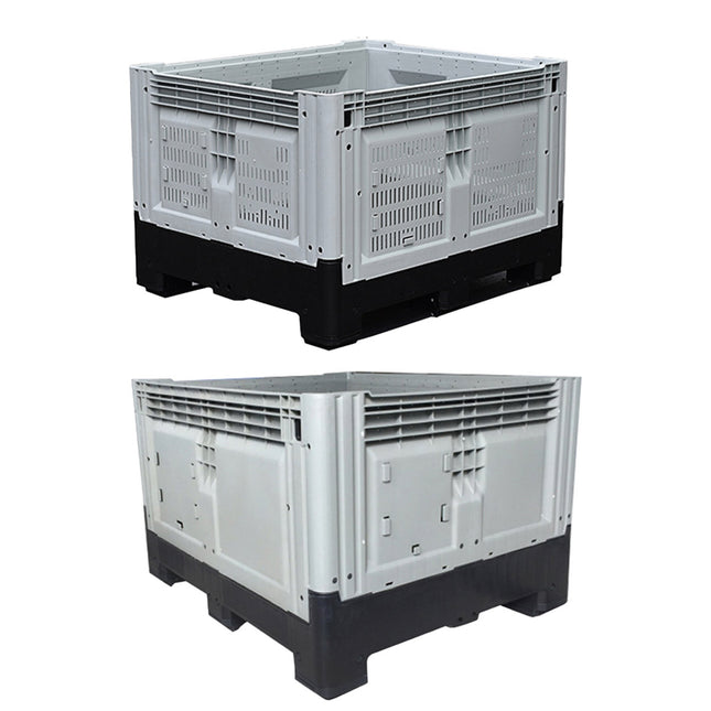Foldable HDPE Logistics Storage Crate Stackable Forklift Pallet Box