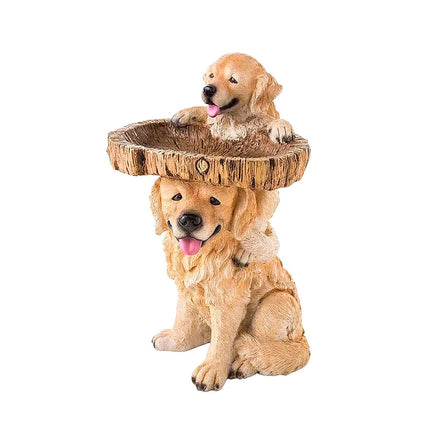 Outdoor Resin Bird Feeder Garden Ornament Tree Stump Bird Bath Decoration