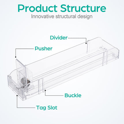 4pcs Supermarket Cigarette Pusher Acrylic Display Stand with Buckle Connector